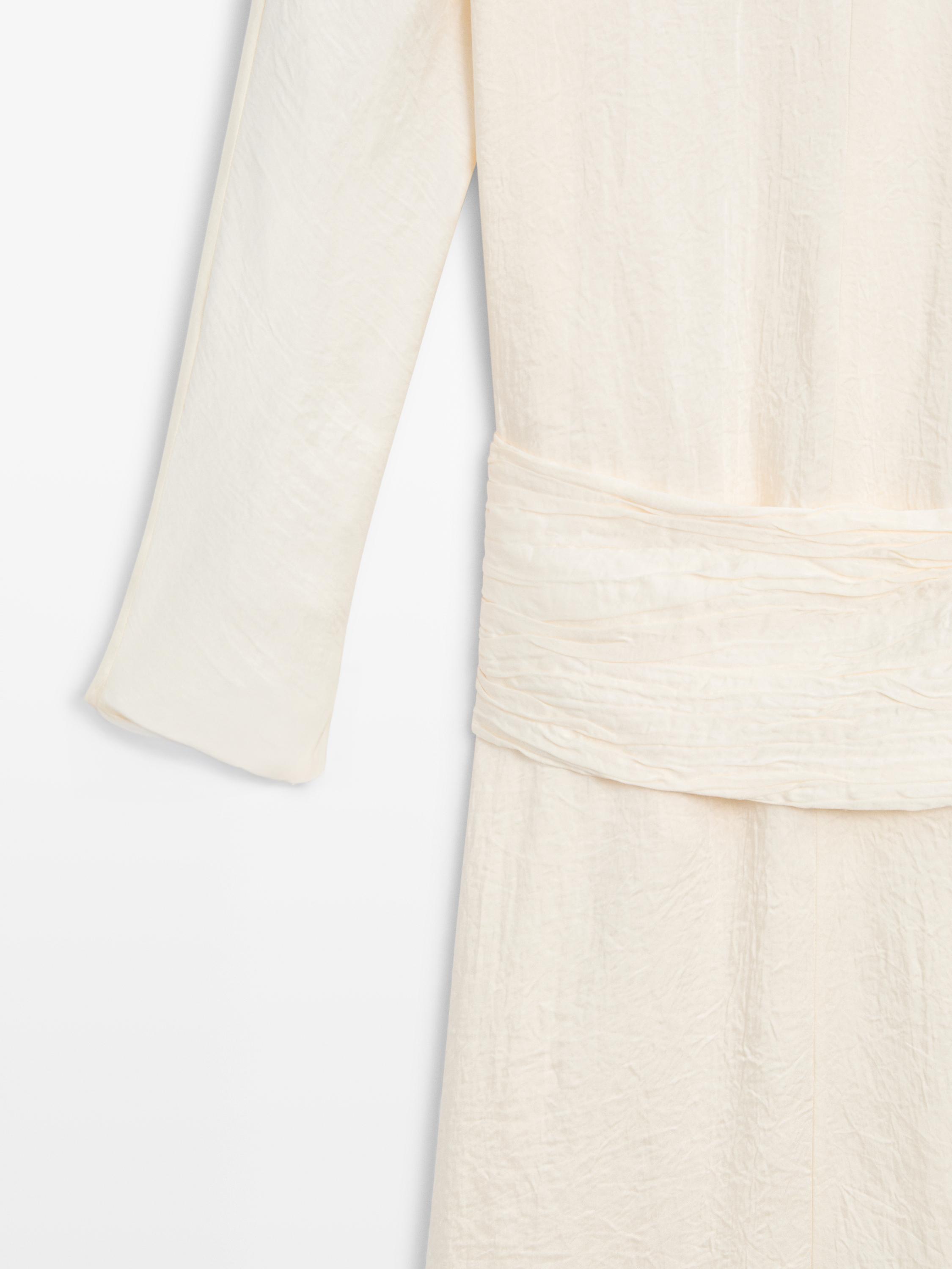 Midi dress with sash belt - STUDIO